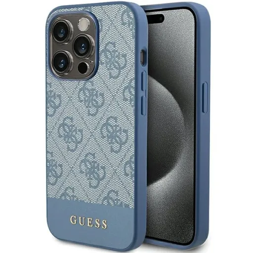 Original Case GUESS hardcase 4G Stripe Collection GUHCP15LG4GLBL for Iphone 15 Pro blue tok