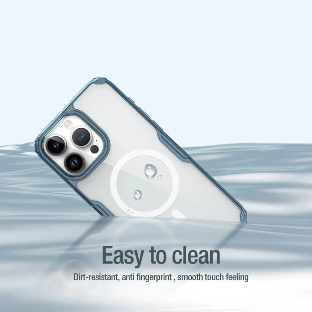 Nillkin Nature Pro Mágneses TPU Tok iPhone 14 Pro készülékhez átlátszó-kék - 10