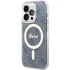 Original Case GUESS hardcase IML 4G MagSafe GUHMP15XH4STB for iPhone 15 Pro Max blue tok - 0. kép