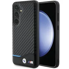 Original Case BMW Leather Carbon BMHCS24S22NBCK tok Samsung Galaxy S24 Black-hoz