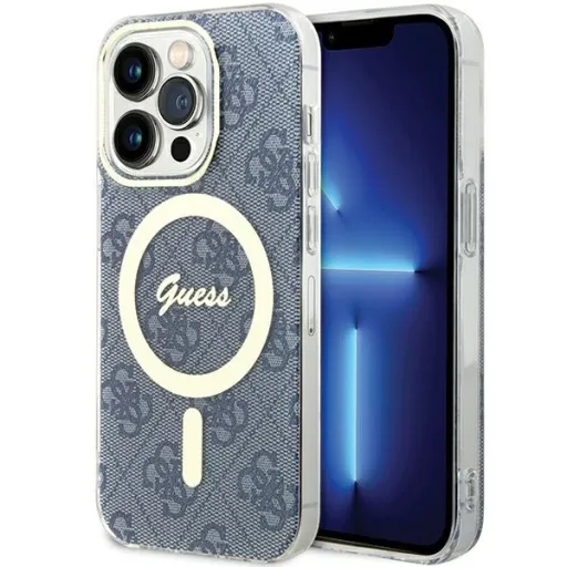 Original Guess IML 4G MagSafe tok GUHMP15LH4STB iPhone 15 Pro kék