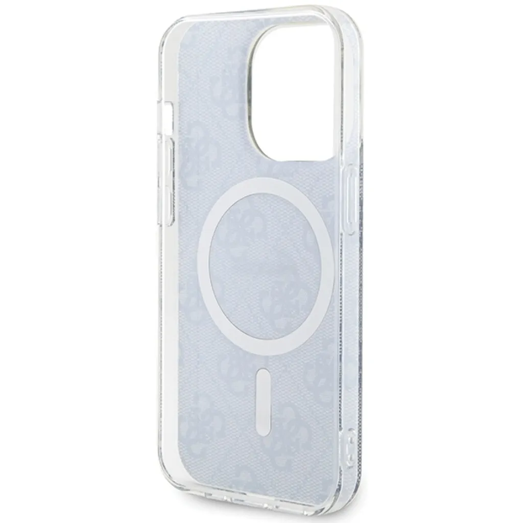 Original Guess IML 4G MagSafe tok GUHMP15LH4STB iPhone 15 Pro kék - 14