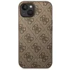 Guess eredeti tok GUESS Hardcase 4G fém arany logó GUHCP14SG4GFBR iPhone 14 barna - 1. kép