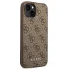 Guess eredeti tok GUESS Hardcase 4G fém arany logó GUHCP14SG4GFBR iPhone 14 barna - 2. kép