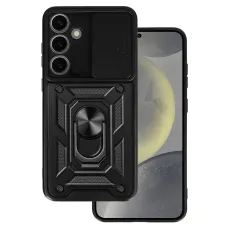 Slide Camera Armor tok Samsung Galaxy S24-hez, fekete