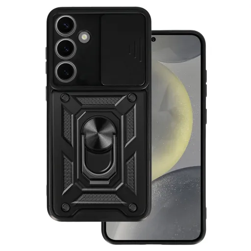Slide Camera Armor tok Samsung Galaxy S24-hez, fekete Slide Camera Armor tok Samsung Galaxy S24-hez, fekete
