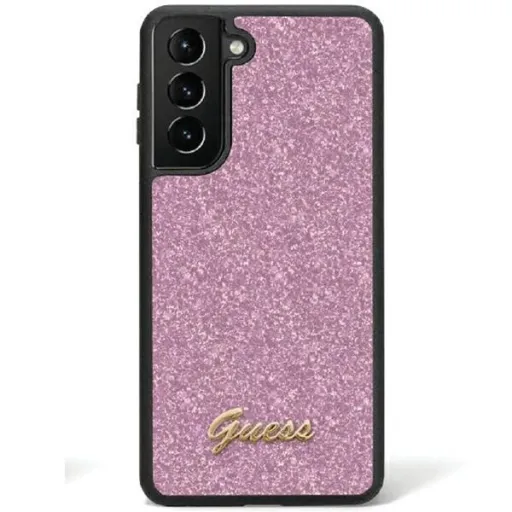 Original Case GUESS - keménytok Glitter Script GUHCS24SHGGSHU Samsung Galaxy S24 Purple tok