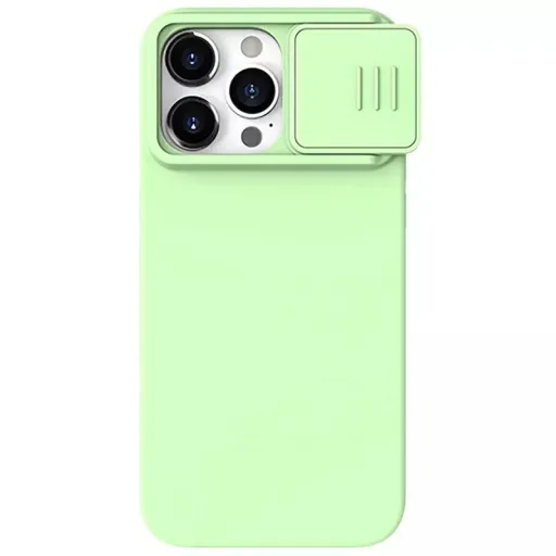 Nillkin CamShield Silky Silicone tok iPhone 15 Pro Max mentazöld Nillkin CamShield Silky Silicone tok iPhone 15 Pro Max mentazöld