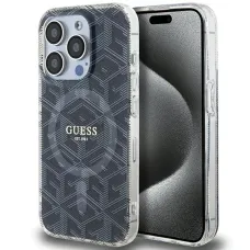 Original Guess IML GCube Magsafe GUHMP15XHGCUSTGK tok iPhone 15 Pro Max fekete