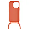 Strap szilikon tok iPhone 15 Pro design 1 narancssárga - 1. kép