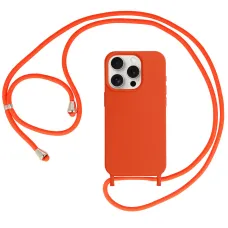 Strap szilikon tok iPhone 15 Pro design 1 narancssárga