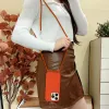 Strap szilikon tok iPhone 15 Pro design 1 narancssárga - 4. kép