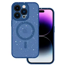 Tel Protect Mágneses Splash Frosted tok iPhone 15 Plus - Tengerészkék