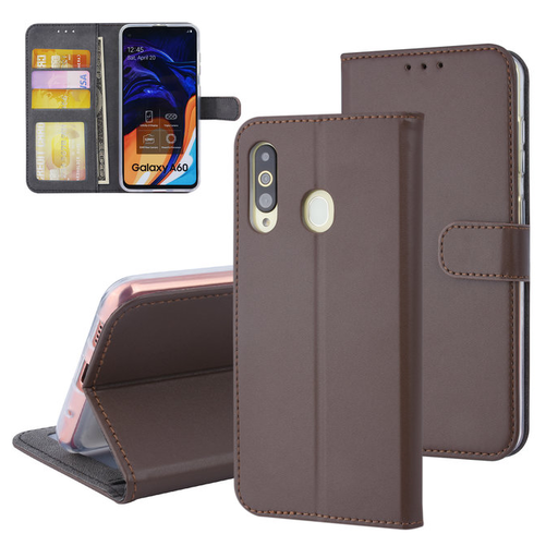 Fliptok kártyatartóval Samsung A60 barna Fliptok kártyatartóval Samsung A60 barna