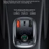 Baseus Bluetooth FM transmitter 2x USB 1x USB type C QC 4.0 fekete (CCTM-B01) - 2. kép