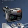 Baseus Bluetooth FM transmitter 2x USB 1x USB type C QC 4.0 fekete (CCTM-B01) - 4. kép