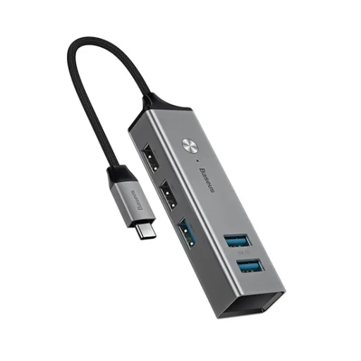 Baseus Cube Type-C HUB 3xUSB 3.0/3xUSB 2.0 szürke