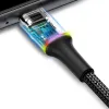 Baseus Halo nylon harisnyázott USB/Micro USB kábel 2A/2m fekete - 0. kép