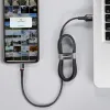 Baseus Halo nylon harisnyázott USB/Micro USB kábel 2A/2m fekete - 3. kép