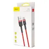 Baseus Cafule Nylon harisnyázott USB/USB-Type C kábel QC3.0 2A 3m piros - 1. kép