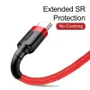 Baseus Cafule Nylon harisnyázott USB/USB-Type C kábel QC3.0 2A 3m piros - 3. kép
