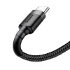 Baseus Cafule Nylon harisnyázott USB/USB-Type C kábel QC3.0 2A 3m fekete - 0. kép