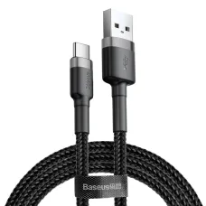 Baseus Cafule Nylon harisnyázott USB/USB-Type C kábel QC3.0 2A 3m fekete