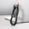 Baseus Cafule Nylon harisnyázott USB/USB-Type C kábel QC3.0 2A 3m fekete/piros - 3. kép