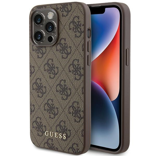 Original Case GUESS Hardcase 4G Metal Gold Logo GUHCP15XG4GFBR for iPhone 15 Pro Max Barna tok Original Case GUESS Hardcase 4G Metal Gold Logo GUHCP15XG4GFBR for iPhone 15 Pro Max Barna tok