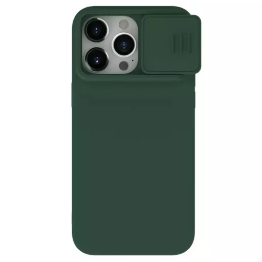 Nillkin CamShield Silky Silicone tok iPhone 15 Pro Max zöld Nillkin CamShield Silky Silicone tok iPhone 15 Pro Max zöld