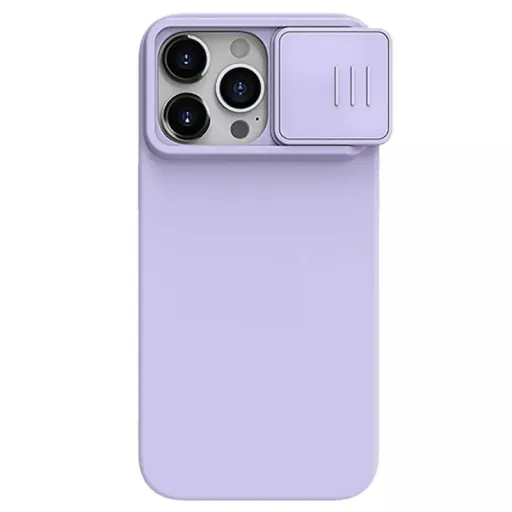 Nillkin CamShield Selyem Szilikon iPhone 15 Pro tok lila Nillkin CamShield Selyem Szilikon iPhone 15 Pro tok lila