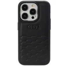 Original Case AUDI kemény tok GT szintetikus bőr AU-TPUPCIP15P-GT/D2-BK iPhone 15 Pro fekete tok