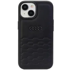 Original Case AUDI kemény tok GT szintetikus bőr AU-TPUPCIP15M-GT/D2-BK Iphone 15 Plus fekete tok