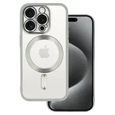 Metallic Magsafe tok iPhone 15 Pro-hoz Ezüst
