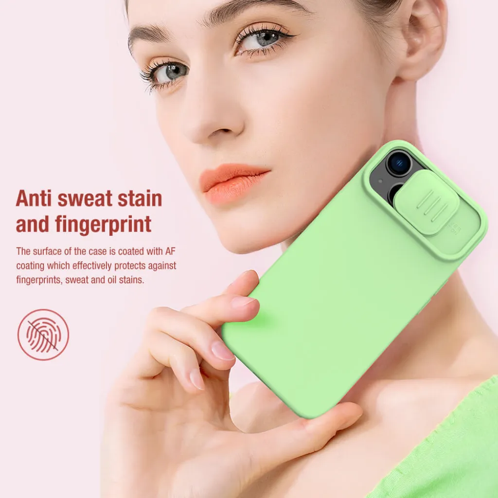 Nillkin CamShield Selymes Szilikon Tok iPhone 15 Plus-hoz, tengerészkék - 10