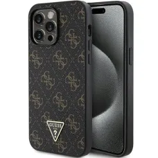 Original Case GUESS hardcase 4G Triangle Metal Logo GUHCP15XPG4GPK iPhone 15 Pro Max tok fekete