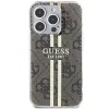 Original Case GUESS IML 4G Gold Stripe GUHCP15LH4PSEGW tok for iPhone 15 Pro barna - 1. kép