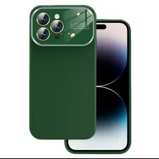 iPhone 15 Pro Soft Silicone Lens Case zöld tok