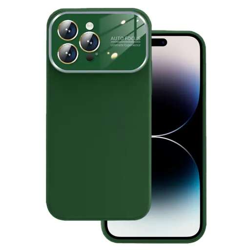 iPhone 15 Pro Soft Silicone Lens Case zöld tok iPhone 15 Pro Soft Silicone Lens Case zöld tok