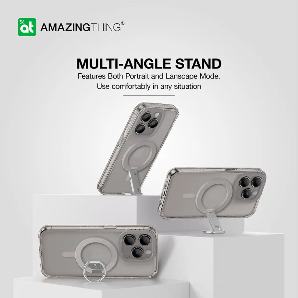 Amazing Thing Titan Pro Mag Ring Grip tok 10FT IP156.1PTRGY iPhone 15 Pro titán - 7