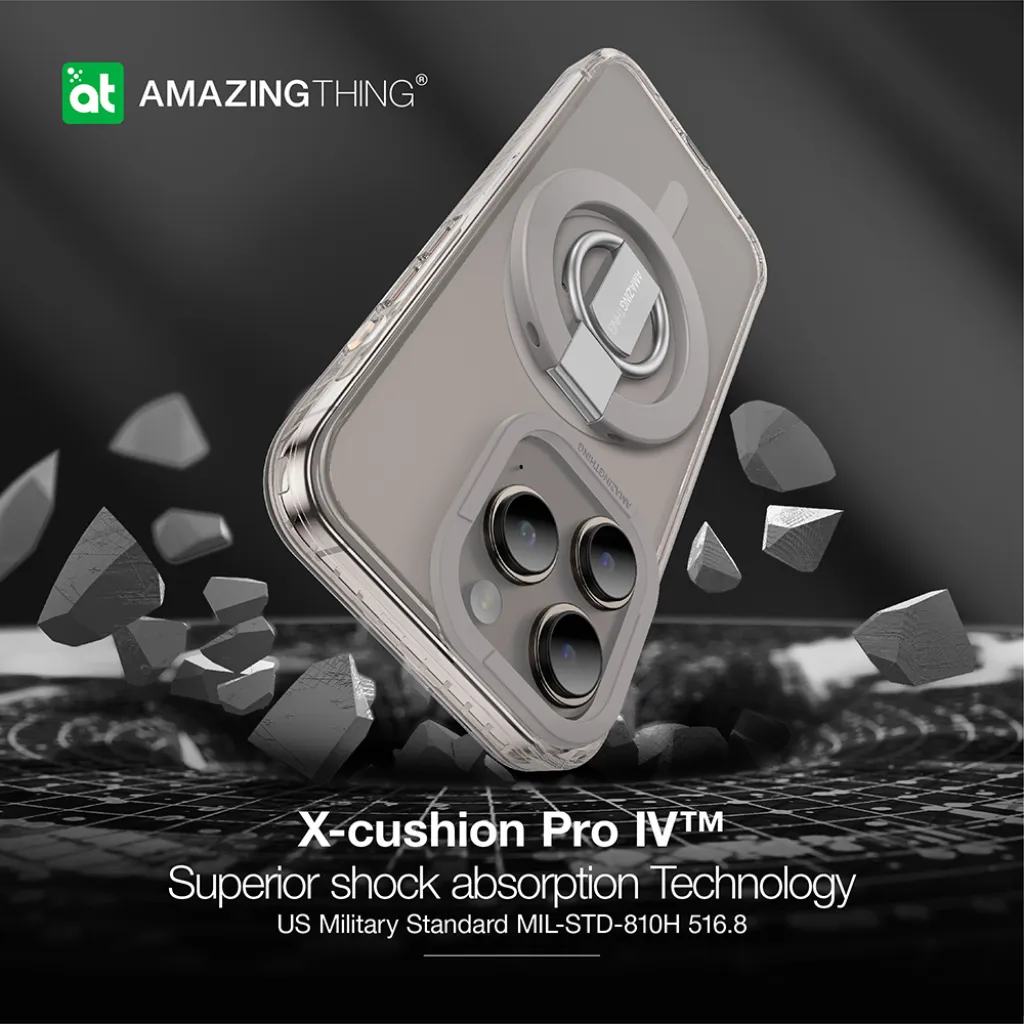 Amazing Thing Titan Pro Mag Ring Grip tok 10FT IP156.1PTRGY iPhone 15 Pro titán - 9
