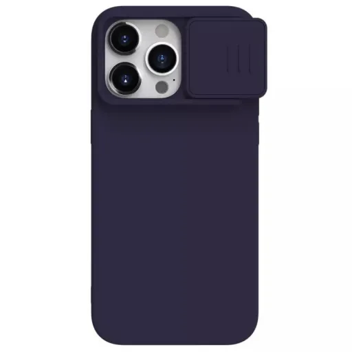 Nillkin CamShield Selymes Szilikon Tok iPhone 15 Pro Max sötét lila Nillkin CamShield Selymes Szilikon Tok iPhone 15 Pro Max sötét lila