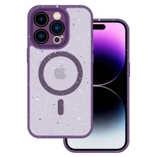 Tel Protect Mágneses Fröccsszórt Matt Tok iPhone 15 Pro Lila tok