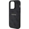 Original Case GUESS hardcase 4G Collection Leather Metal Logo MagSafe GUHMP15LG4GFRK for iPhone 15 Pro fekete tok - 4. kép