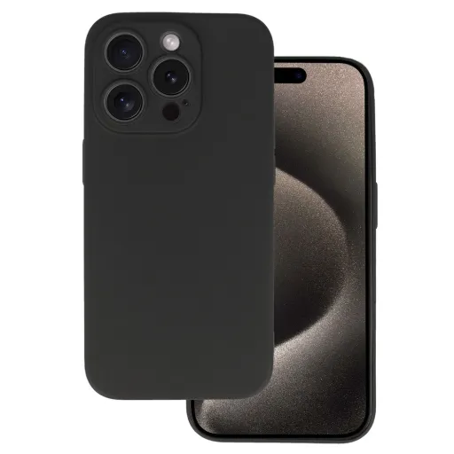 Matt hátlapi tok iPhone 15 Pro fekete Matt hátlapi tok iPhone 15 Pro fekete