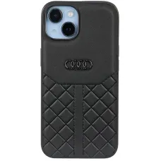 Eredeti Audi hardcase valódi bőr tok AU-TPUPCIP14-Q8/D1-BK iPhone 14 fekete