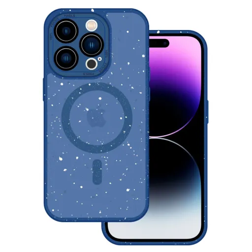 Tel Protect Mágneses Splash Frosted tok iPhone 14 Pro, Tengerészkék