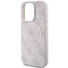 Original Case GUESS keménytok 4G Collection Leather Metal Logo MagSafe GUHMP15LG4GFRP iPhone 15 Pro tok rózsaszín - 4. kép