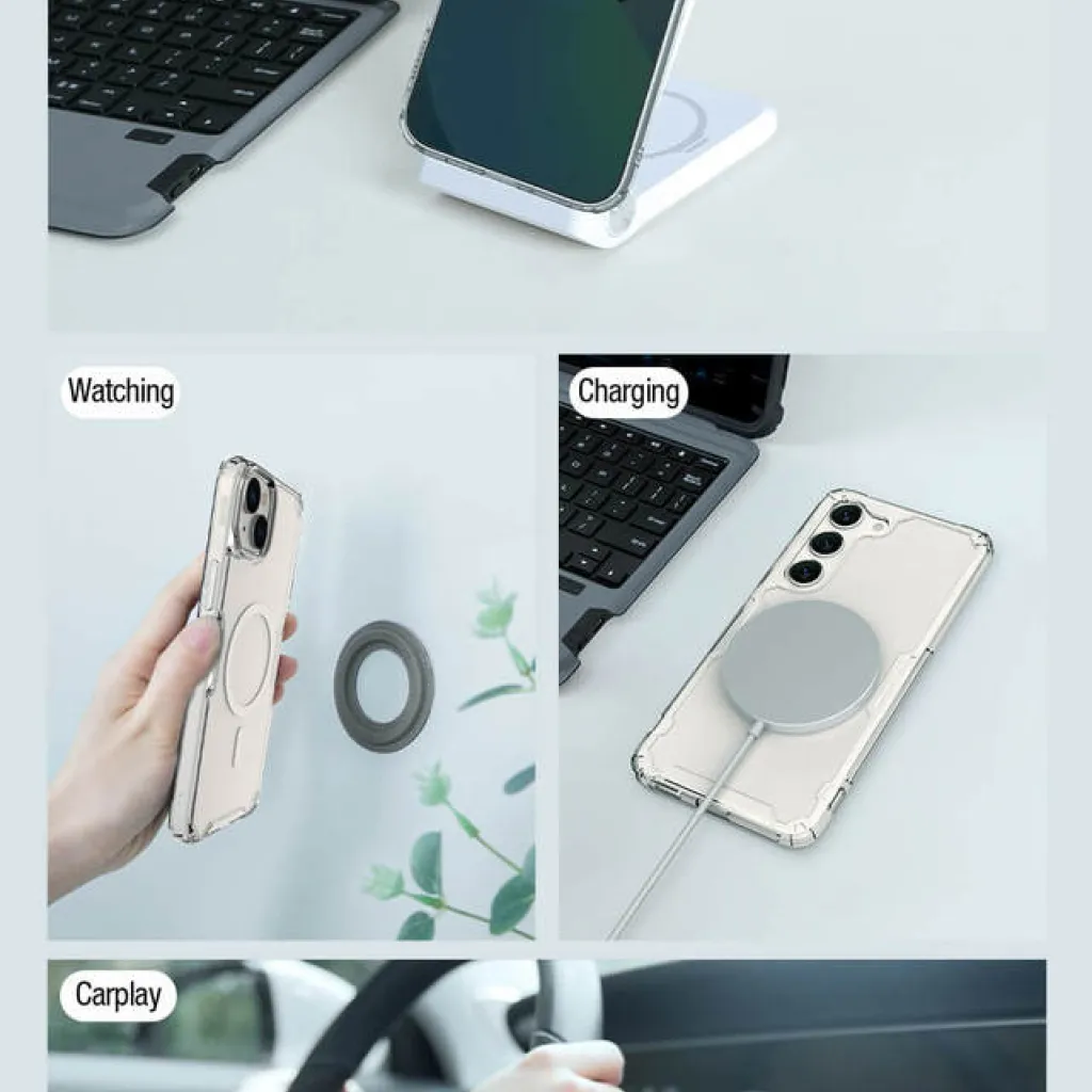 Nillkin Nature Pro mágneses TPU iPhone 14/13 tok átlátszó - 9