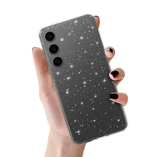 Crystal Glitter tok Samsung Galaxy A15 4G/5G ezüst